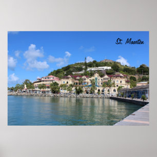 Pôster Foto da costa de St Martin (St. Maarten)
