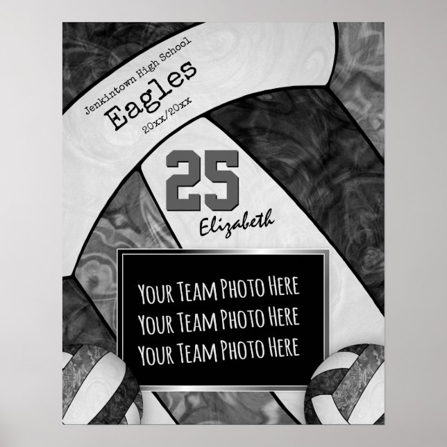 Poster foto da equipe de vôlei das cinzas negras (Frente)