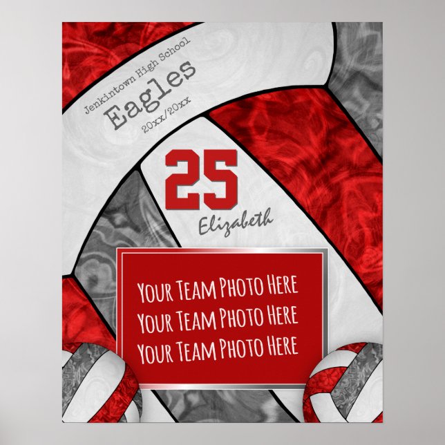 Poster foto da equipe de vôlei das cinzas vermelhas (Frente)