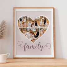 Foto da FAMÍLIA Moderna Colagem de Fotos Coração d