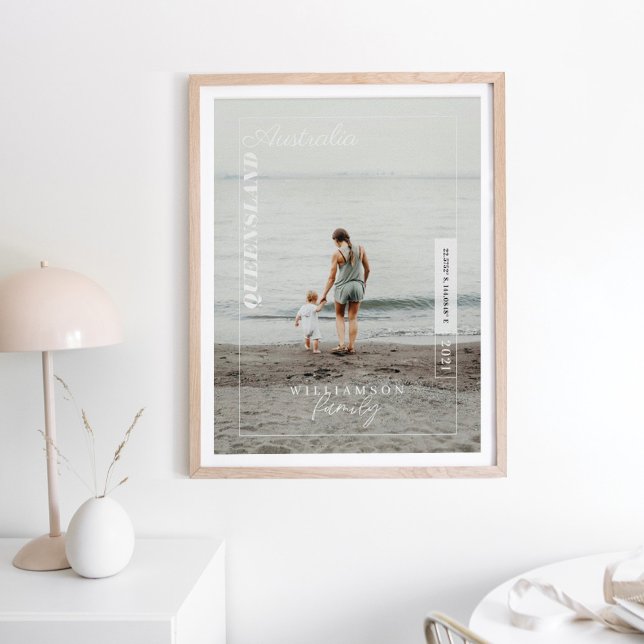 Poster Foto da Família Moderno Viagem do Editor do Posto  (Criador carregado)