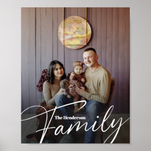 Poster Foto da família personalizada simples