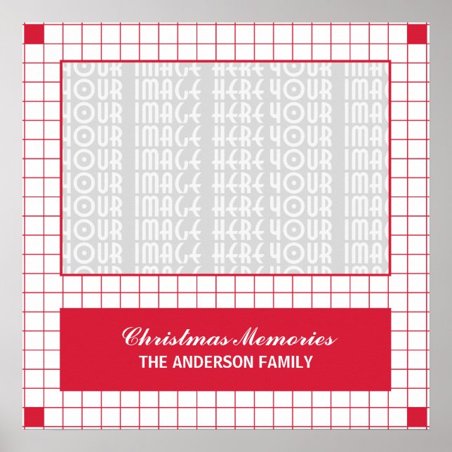 Poster Foto da Grade Vermelha (Frente)