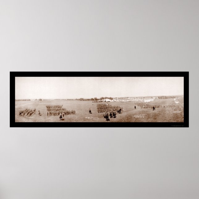 Poster Foto da Guarda Nacional de Iowa em 1908 (Frente)