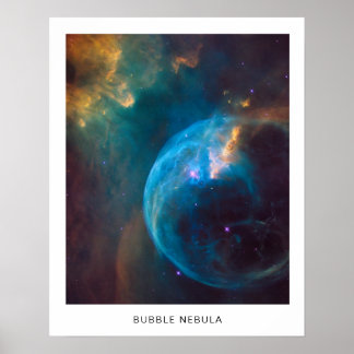 Poster Foto da Nebulosa da Bolha Celestial com Nome 16X20