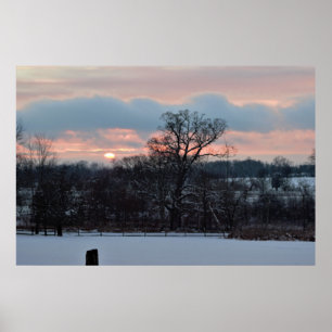 Poster Foto da paisagem de inverno Cênica