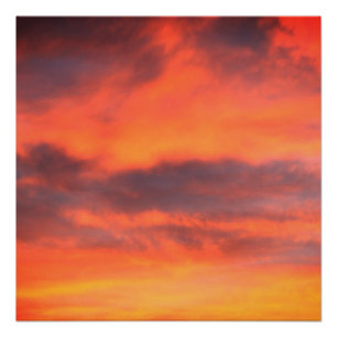 Pôster Foto da Paisagem do Céu ao Pôr do Sol Presente de 