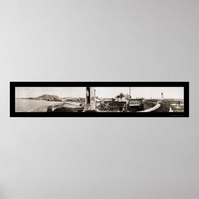 Pôster Foto da Parede do Mar do Panamá em 1913 (Frente)