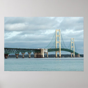 Poster Foto da Ponte Mackinac de Michigan