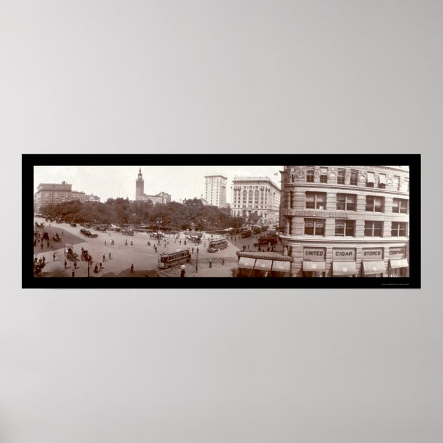 Pôster Foto da Praça NYC Madison 1907 (Frente)