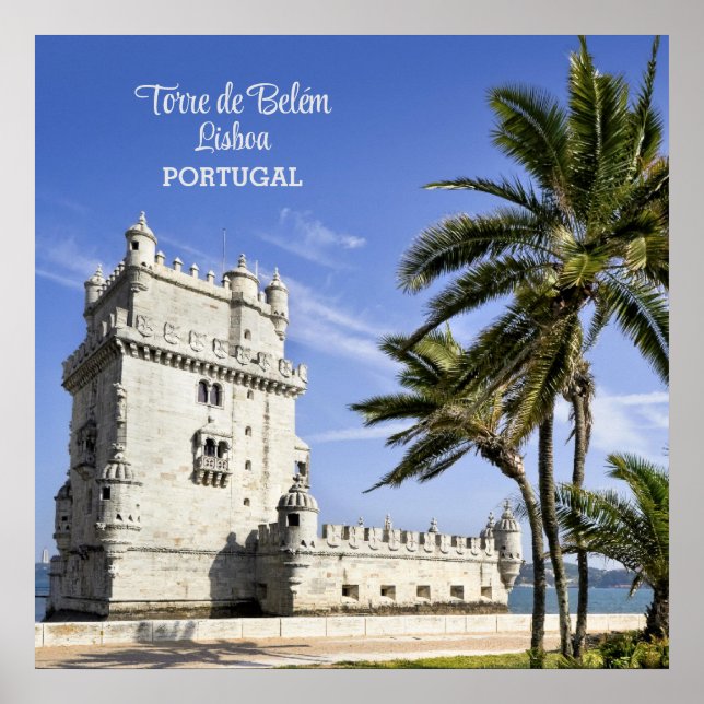 Poster Foto da Torre Belém, Lisboa, Portugal (Frente)