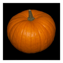 Pôster Foto de abóbora em fundo preto