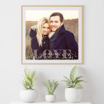 Poster Foto de amor e brilho<br><div class="desc">design de cheio de sangramento de . Personalize-o com sua data de casamento,  nome de família ou qualquer texto de sua escolha para uma bela e única obra de arte de parede.</div>
