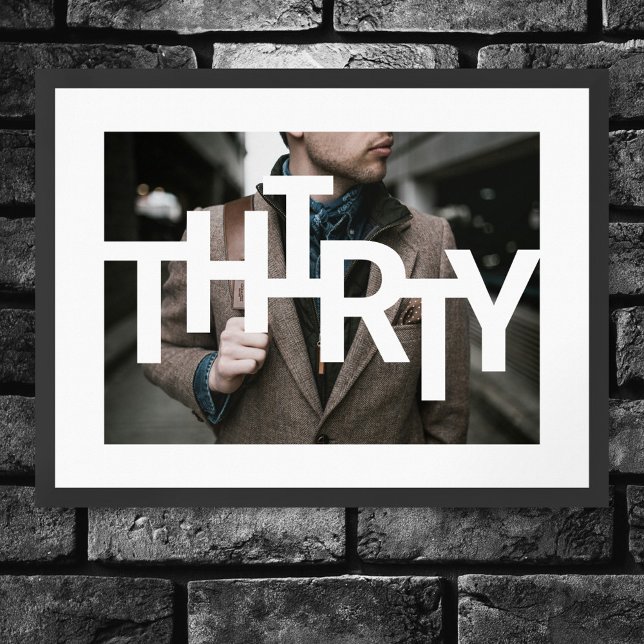 Poster Foto de aniversário de 30 anos moderno (Criador carregado)