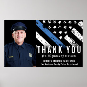 Poster Foto de Aposentadoria da Polícia da Linha Azul Per