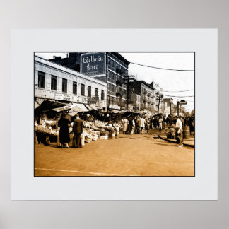 Pôster Foto de arte de safra: Mercado italiano de 1940, B