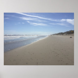 Poster Foto de Atlantic Ocean Beach em Low Tide