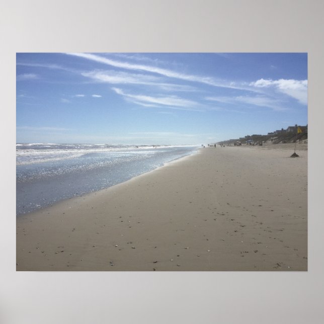 Poster Foto de Atlantic Ocean Beach em Low Tide (Frente)