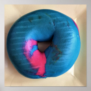 Poster Foto de Bagel Azul e Rosa