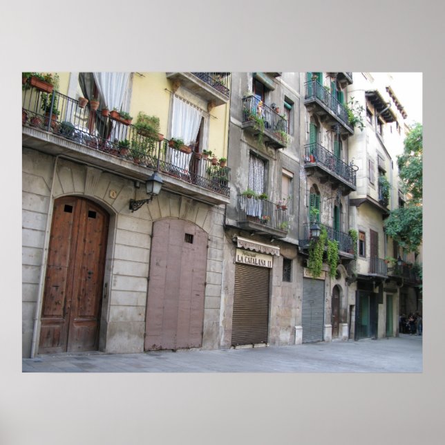 Pôster Foto de Barcelona, Barri Gòtic (Quarto Gótico) (Frente)