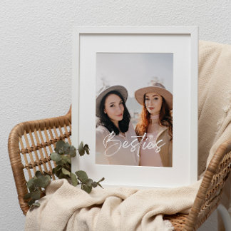 Poster Foto de Besties Elegante Moderno para Melhores Ami