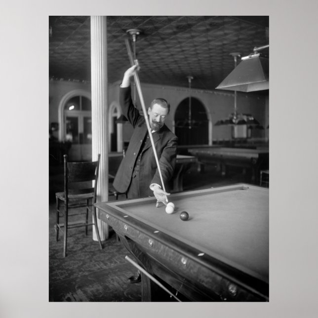 Pôster Foto de Billiards, início dos anos 1900 (Frente)