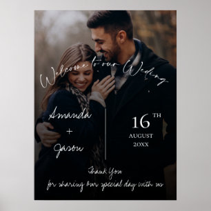 Poster Foto de Boas-Vindas de Casamento com Sobreposição