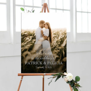 Poster Foto de boas-vindas de casamento elegante moderno