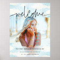 Foto de boas-vindas do Chá de panela Azul e Branco