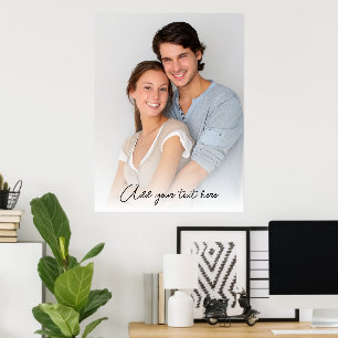 Poster Foto de casal com letra moderna