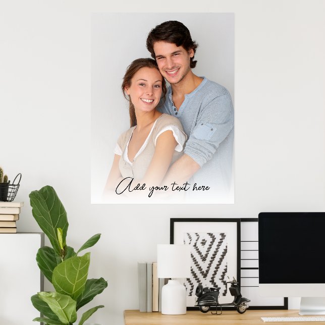 Poster Foto de casal com letra moderna  (Escritório em casa)