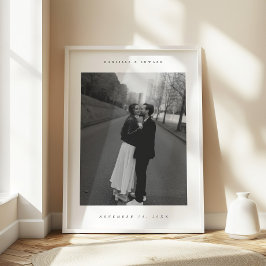 Poster Foto de Casal Personalizada de Casamento Minimalis