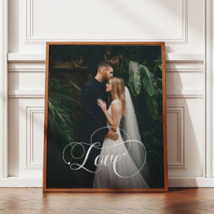 Pôster Foto de Casamento de Caligrafia