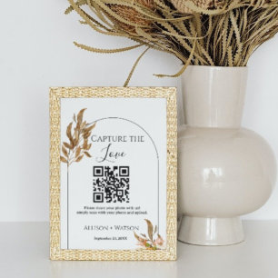 Poster Foto de casamento do código QR do amor de Captura