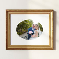 Foto de casamento em forma oval horizontal