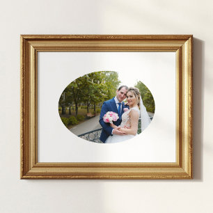 Poster Foto de casamento em forma oval horizontal