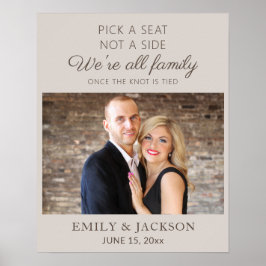 Poster Foto de casamento em tons de cinza neutro Escolha 