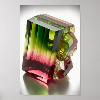 Poster Foto de close-up de macro do Watermelon Tourmaline