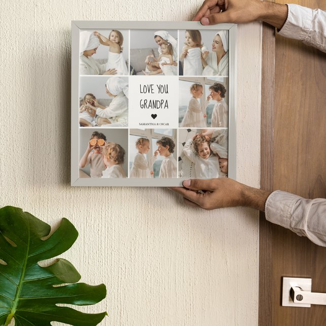 Poster Foto de Colagem Moderna Ama Seu Avô Melhor Present (Criador carregado)