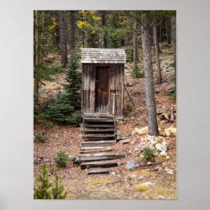 Poster Foto de Elmo Ghost Town, no Colorado Outhouse, na 