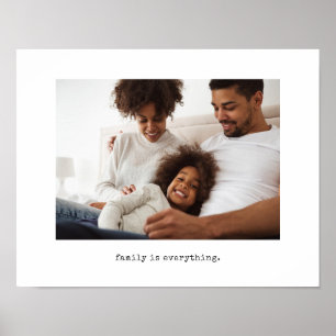 Poster Foto de família com texto simples da máquina de