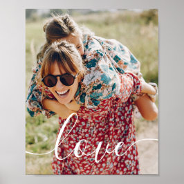 Poster Foto de Família Moderna com Letra Branca de Amor