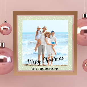Poster Foto de Férias Feliz Natal em Caligrafia Verde