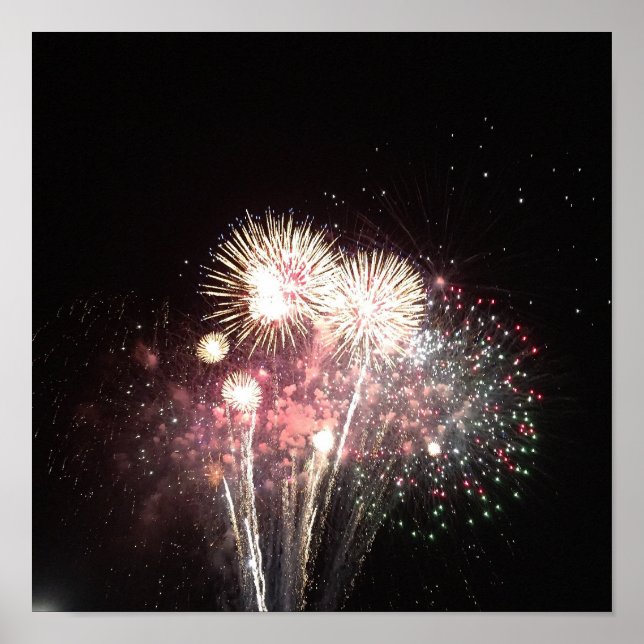 Pôster Foto de Fogos de Artifício (Frente)
