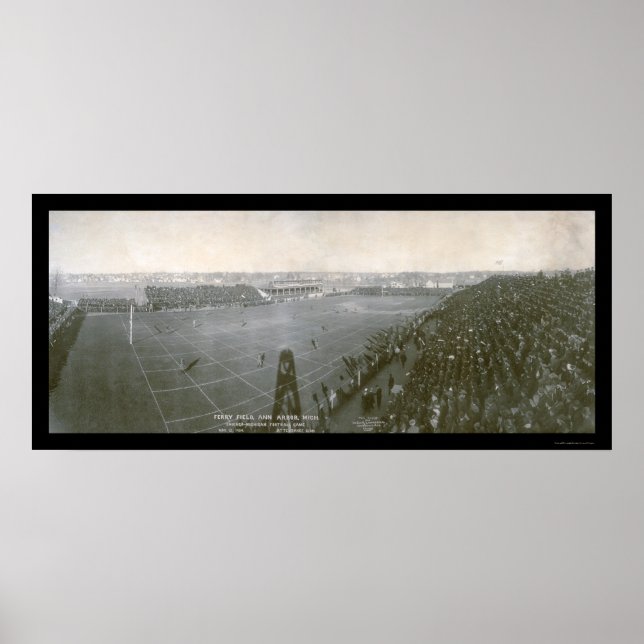 Poster Foto de futebol de Chicago de Michigan, 1904 (Frente)