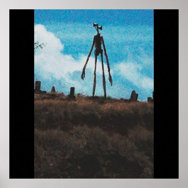 Poster Foto de horror da cabeça de Siren (Frente)