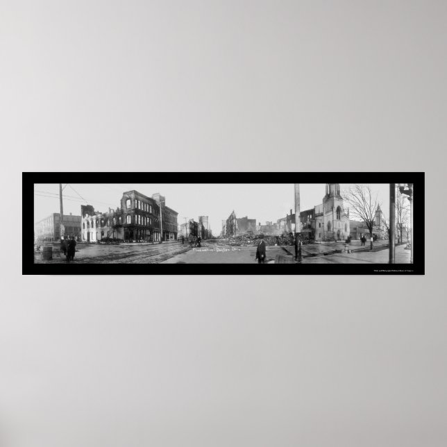 Pôster Foto de Incêndio em Dayton OH 1913 (Frente)