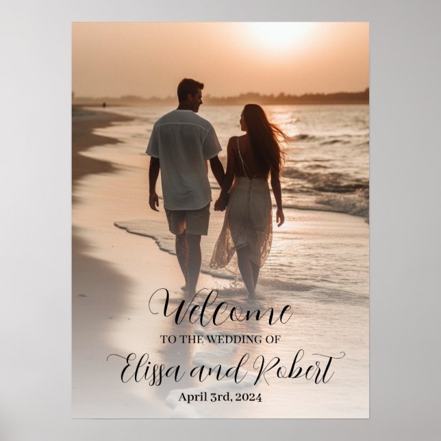 Poster Foto de Letreiro de Casamento: Personalize seu Cas (Frente)