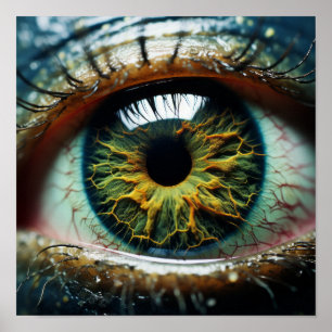 Poster Foto de Macro de Fechamento de Olhos de alienígena