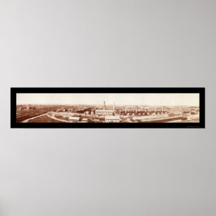 Pôster Foto de madeira 1908 da refinaria do rio